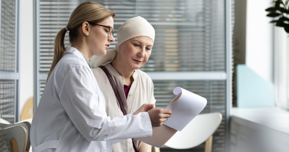 middle-aged-woman-with-skin-cancer-talking-with-her-doctor